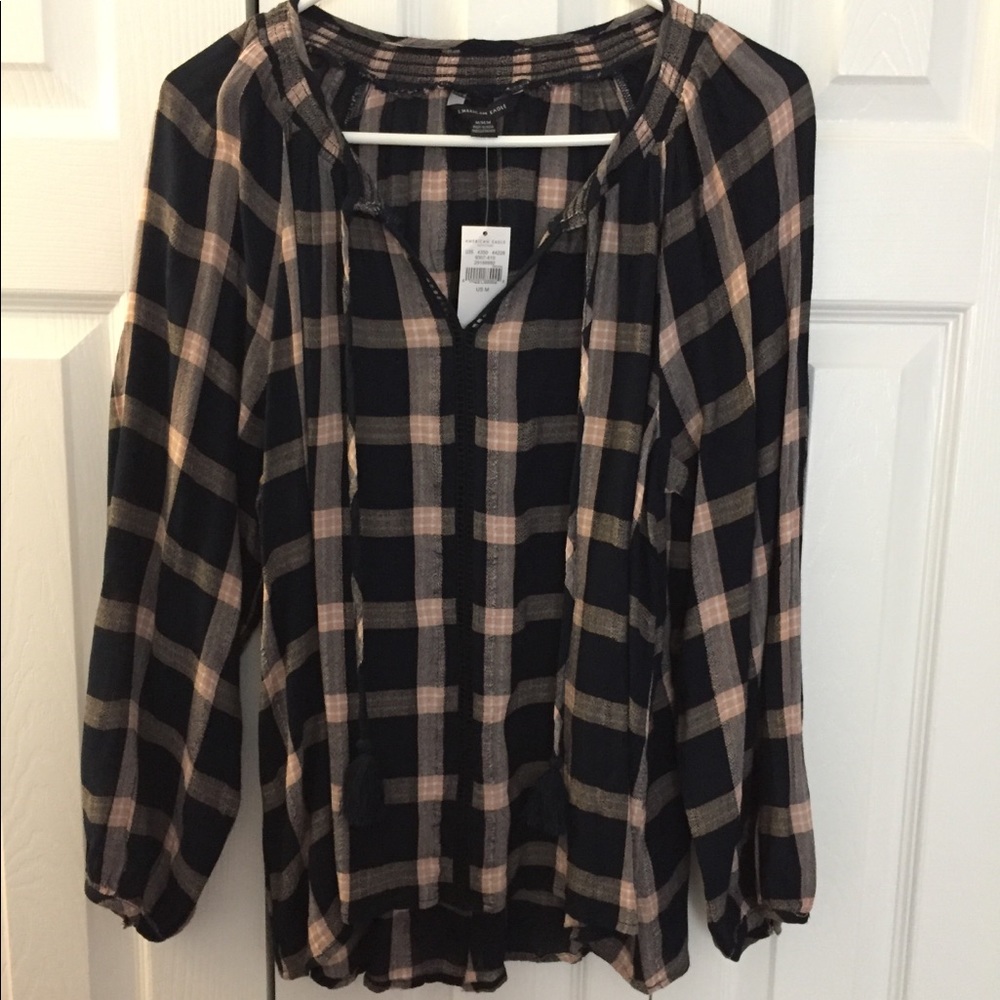 American Eagle peasant top size M